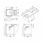 NERJAVNO POMIVALNO KORITO ALVEUS LINE MAXIM 70, SATIN 790X500 MM – predstavitvena slika