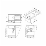 NERJAVNO POMIVALNO KORITO ALVEUS PRAKTIK 100, SATIN 980X500 MM – predstavitvena slika