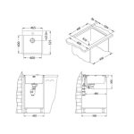 NERJAVNO POMIVALNO KORITO ALVEUS PURE UP 20, SATIN 465X525 MM – predstavitvena slika