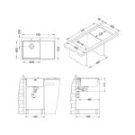 NERJAVNO POMIVALNO KORITO ALVEUS PURE UP 40, SATIN 790X525 MM, LEVI – predstavitvena slika