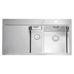 NERJAVNO POMIVALNO KORITO ALVEUS PURE UP 60, SATIN 980X525 MM LEVI – predstavitvena slika