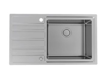 NERJAVNO POMIVALNO KORITO ALVEUS RANDO UP 50 SATIN 865X505 MM, DESNI