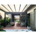 Steklena stena EShelter – Bioklimatska pergola 3x4m