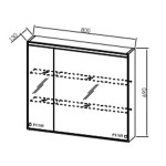TOALETNA OMARICA KOLPA SAN TOD 80 BL-LED DONNA SW, S OMARICA Z LED SVETILKO – predstavitvena slika