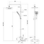 TUŠ SISTEM UNITAS FRESH  F150 TERMOSTATSKA – predstavitvena slika