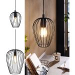 VISEČA SVETILKA EGLO NEWTOWN 3XE27, L=1100MM FI=160MM, ČRNA – predstavitvena slika