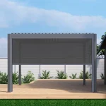 Zip rolo ECO ZIP ROLO ZA PERGOLO JJSPA ECOSHELTER Zip roloji za pergole so funkcionalen dodatek, ki zagotavlja dodatno zasebnost, ne da bi pri tem žrtvovali razgled. Obvaruje vas pred močnim soncem, vetrom ali insekti. Njihova enostavna uporaba in sodoben dizajn omogočata, da vaš zunanji prostor postane še bolj prijeten in vsestranski. Izbirajte med ročnim ali električnim upravljanjem.