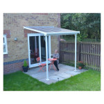 NADSTREŠEK ZA TERASO PALRAM SIERRA, BELA/TRANSPARENT 2,3X2,3M – predstavitvena slika