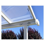 NADSTREŠEK ZA TERASO PALRAM SIERRA, BELA/TRANSPARENT 2,3X2,3M – predstavitvena slika