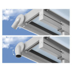 NADSTREŠEK ZA TERASO PALRAM SIERRA, BELA/TRANSPARENT 2,3X2,3M – predstavitvena slika