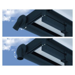 NADSTREŠEK ZA TERASO PALRAM SIERRA, SIVA/TRANSPARENT 2,3X2,3M – predstavitvena slika