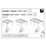 PODALJŠEK ZA NADSTREŠEK ZA AVTO PALRAM ARCADIA 700 MM – predstavitvena slika