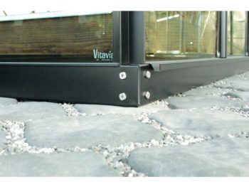 ELEMENT ZA RASTLINJAK VITAVIA JEKLENI OKVIR TEMELJ 3800 6CM. ČRNA