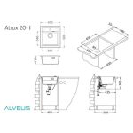 GRANITAL POMIVALNO KORITO ALVEUS ATROX 20, TERRA G22 470X500 MM – predstavitvena slika