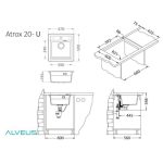 GRANITAL POMIVALNO KORITO ALVEUS ATROX 20, TERRA G22 470X500 MM – predstavitvena slika