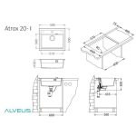 GRANITAL POMIVALNO KORITO ALVEUS ATROX 30, ARCTIC-G11 590X500 MM – predstavitvena slika