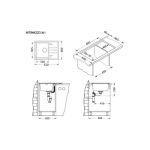GRANITAL POMIVALNO KORITO ALVEUS INTERMEZZO 30 CARBON G91 620X480 MM – predstavitvena slika