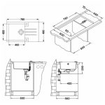 GRANITAL POMIVALNO KORITO ALVEUS ROCK 130, G55 BEIGE 780X480 MM – predstavitvena slika