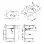 GRANITAL POMIVALNO KORITO ALVEUS ROLL 40, G91 CARBON 595X475 MM – predstavitvena slika