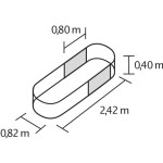 KOVINSKA VISOKA GREDA VITAVIA RAZŠIRITEV 401 NARAVNA 0.80M X 0.40M – predstavitvena slika