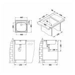 NERJAVNO POMIVALNO KORITO ALVEUS BASIC 130, SATIN 465X465 MM – predstavitvena slika