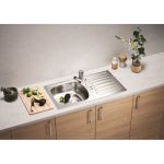 NERJAVNO POMIVALNO KORITO ALVEUS BASIC 150, NAT 780X435 MM IZTOK 88.9 MM – predstavitvena slika