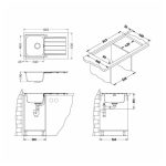NERJAVNO POMIVALNO KORITO ALVEUS LINE MAXIM 20, SATIN 865X505 MM – predstavitvena slika