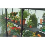 OPREMA ZA RASTLINJAK VITAVIA ALUMINJAST STENSKI REGAL 122X15CM. ČRNI – predstavitvena slika