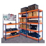 REGAL AR SHELVING 192X100X50 CM, 5 POLIC 300 KG/POLICO, OR/MO – predstavitvena slika