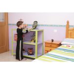 REGAL SIMONRACK 90X80X40 CM, 3 POLICE 150 KG/POLICO, ZELEN/BEL – predstavitvena slika