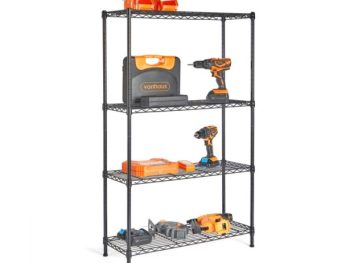 REGAL VONHAUS 130X80X30 CM 4P/100KG ŽIČNE POLICE - ANTRACIT
