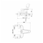UNITAS ENOROČNA ARMATURA ZA KAD INFINITY S TUŠ ROČKO – predstavitvena slika