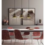 VISEČA SVETILKA-LESTENEC EGLO SAFI 3X60W E27 RJAVA/ZLATA – predstavitvena slika