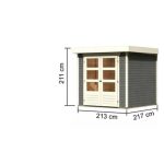 LESENA VRTNA HIŠKA KARIBU ASKOLA 2 211X213 X 217, SIVA – predstavitvena slika