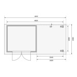 LESENA VRTNA HIŠKA KARIBU ASKOLA 3 S TERASO 238X211X213 +240 LES 19MM – predstavitvena slika