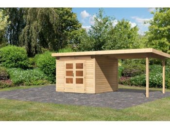 LESENA VRTNA HIŠKA KARIBU KANDERN 6 S TERASO 270X222X270+320 LES 28MM