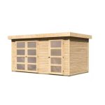 LESENA VRTNA HIŠKA KARIBU MÜHLENTRUP 1 211X404X217 BARVA LESA – predstavitvena slika