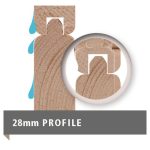 LESENA VRTNA HIŠKA KARIBU THERES 7 S TERASO 300X250X300+320 SIV 28MM – predstavitvena slika
