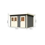 LESENA VRTNA HIŠKA KARIBU TINTRUP 230X364X244 SIVA – predstavitvena slika