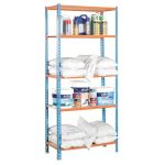REGAL SIMONRACK 180X90X40 CM, 5 POLIC 150 KG/POLICO PLAVA/ORAN – predstavitvena slika