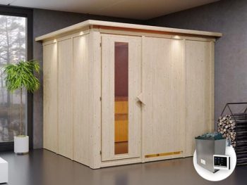 FINSKA SAVNA GOBIN 2+9KW GRELEC BIO PREDNJI VHOD+STREŠ.VENEC