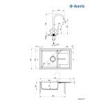 GRANITAL POMIVALNO KORITO DEANTE LEDA ZRDA 2113 SET Z ARMATURO – predstavitvena slika