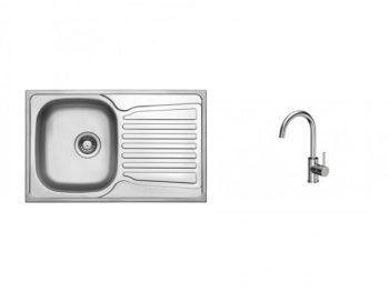 NERJAVNO POMIVALNO KORITO SINK SOLUTION LUGO SET Z ARMATURO