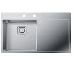 NERJAVNO POMIVALNO KORITO SINK SOLUTION MONACO DESNI SET Z ARMATURO – predstavitvena slika