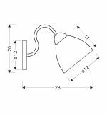 Stenska svetilka Unica 1x40W E27 Black