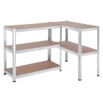 REGAL SONGMICS 180X90X40 CM 5P/175KG GLR040E02 BEŽ-SREBRN – predstavitvena slika