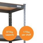 REGAL VONHAUS 5 POLIČNI MDF 1.8M – predstavitvena slika