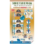 REGAL SIMONRACK 200X120X50 CM 5P/200KG MODRA ORANŽNA MADERCLICK – predstavitvena slika