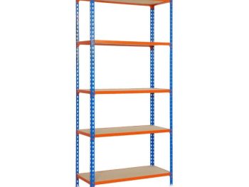 REGAL SIMONRACK 200X120X50 CM 5P/200KG MODRA ORANŽNA MADERCLICK