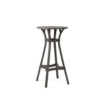 Barska miza Combo 60 - povišana. Barska miza COMBO HIGH je na voljo v štirih barvah, je visoka zunanja miza iz reciklirane plastike. Ima okroglo ploščo